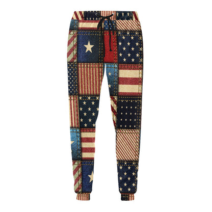 American flag Patchwork Design Men's Sweatpants