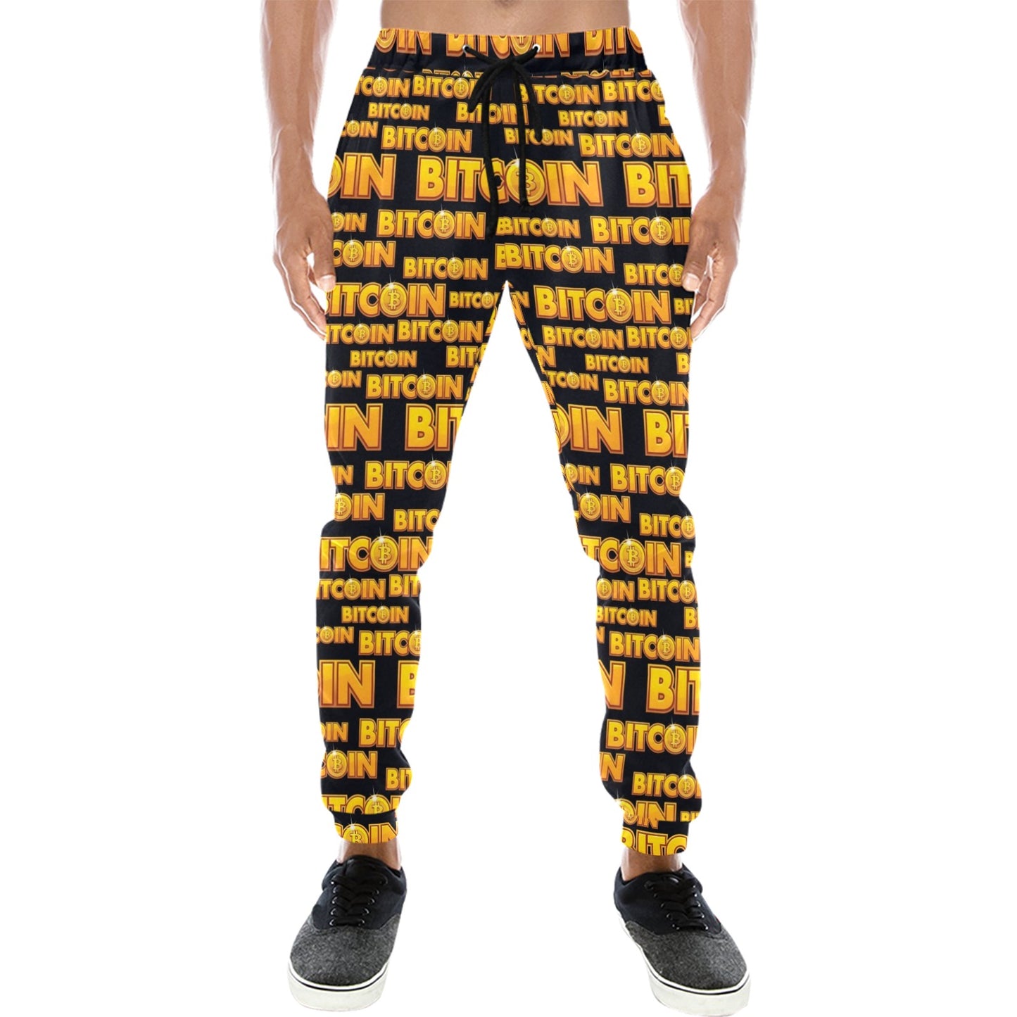Bitcoin Pattern Print Design DO03 Men's Sweatpants