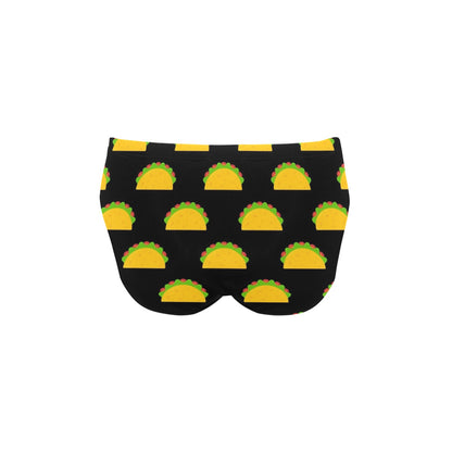 Taco Pattern Print Design TC06 Men's Swimming Briefs