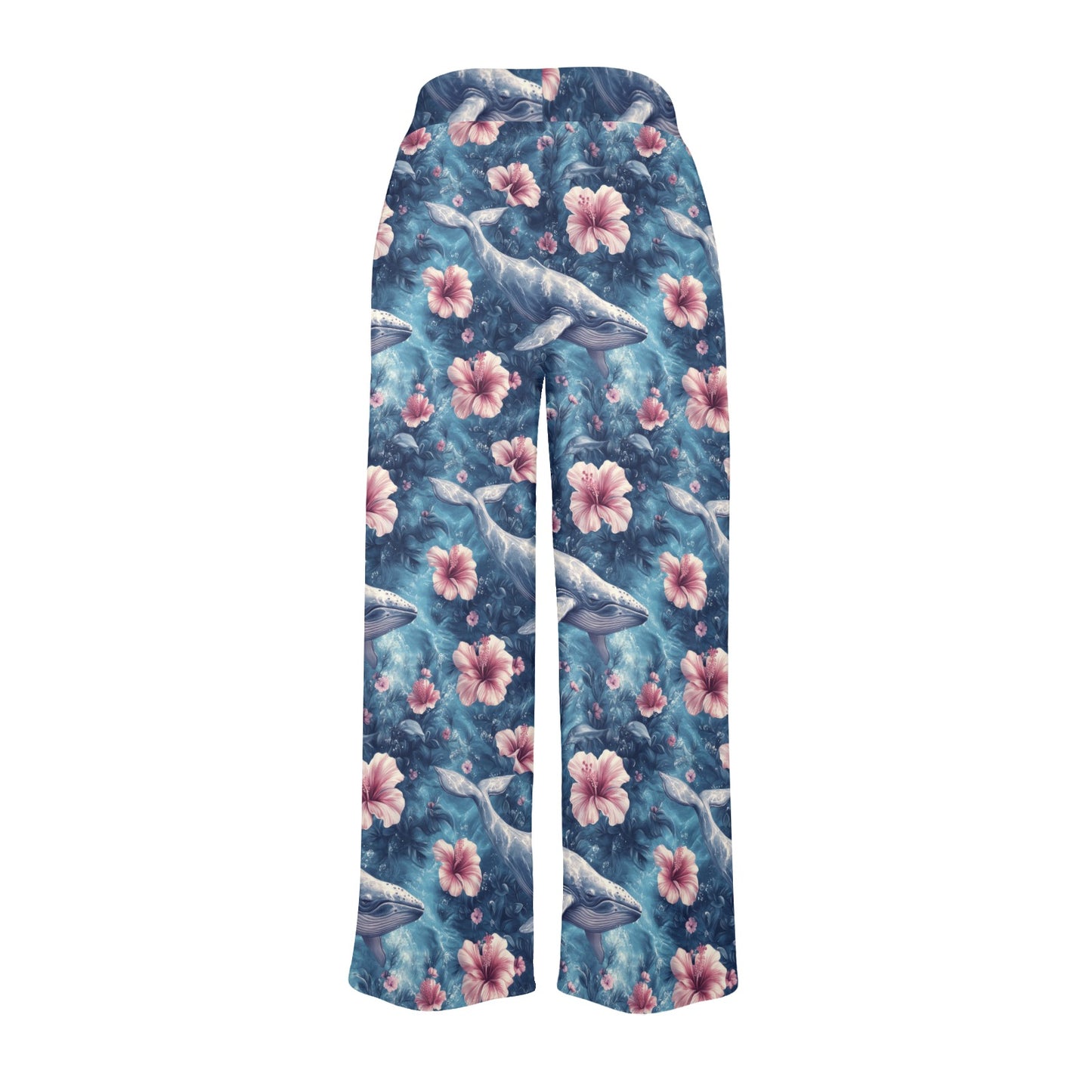 Walrus Pattern Print Design 01 Women's Wide Leg Lounge Pants