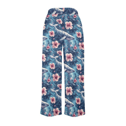 Walrus Pattern Print Design 01 Women's Wide Leg Lounge Pants