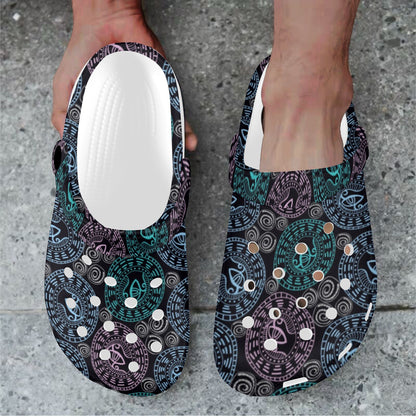 Eye of Horus Ethnic Pattern Unisex Clogs Shoes