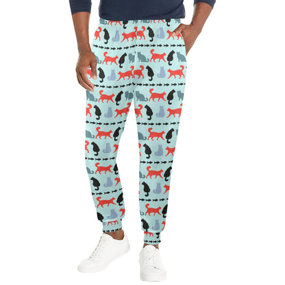 Kitten Design Print Pattern JJ0359 Men's Casual Track Pants