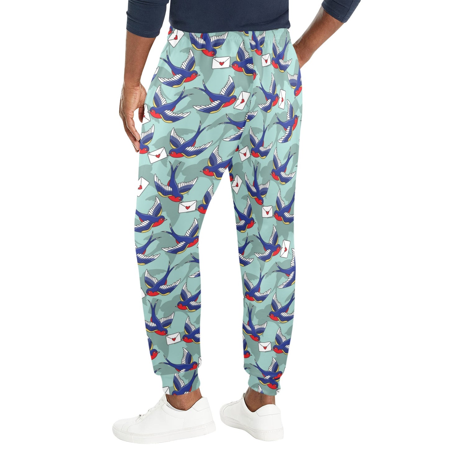 Swallow Bird Pattern Print Design 02 Men's Casual Track Pants