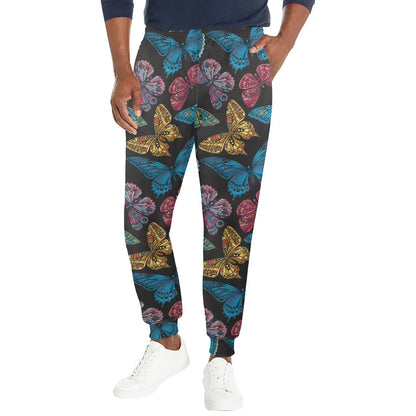 Butterfly Mandala Style Men's Casual Track Pants