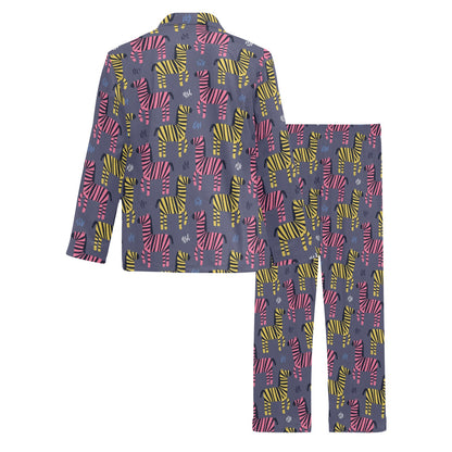 Zebra Print Design LKS303 Men's Long Pajama Set