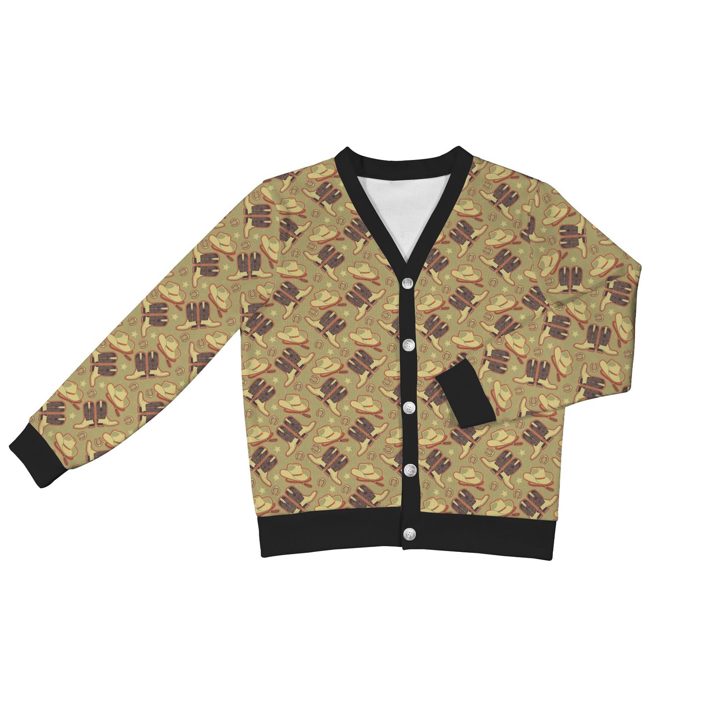 Western Cowboy Themed Women's Cardigan