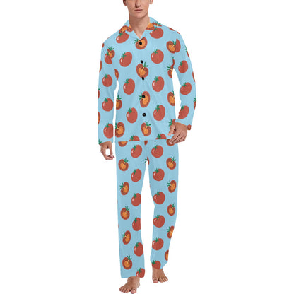 Tomato Print Design LKS304 Men's Long Pajama Set