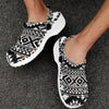 Aztec Black White Print Pattern Unisex Clogs Shoes