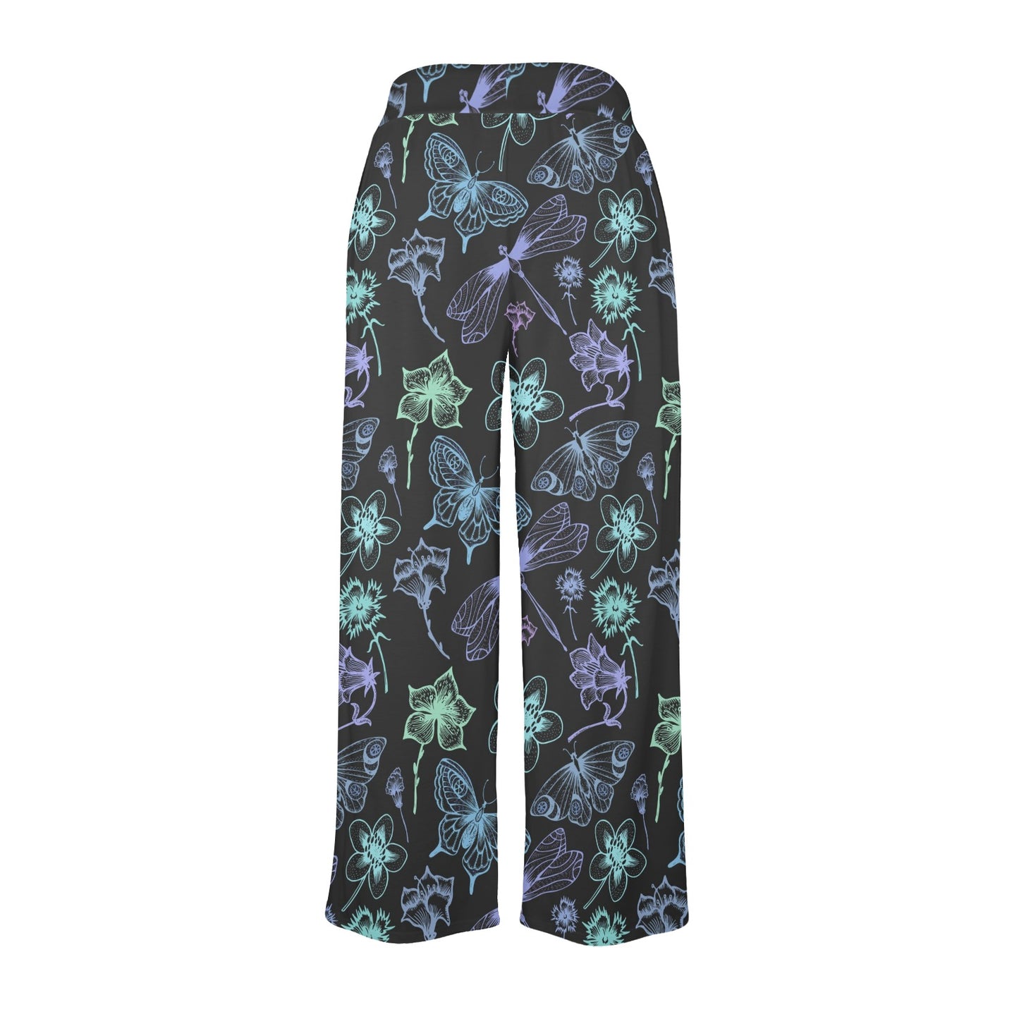 Butterfly Dragonfly Women's Wide Leg Lounge Pants