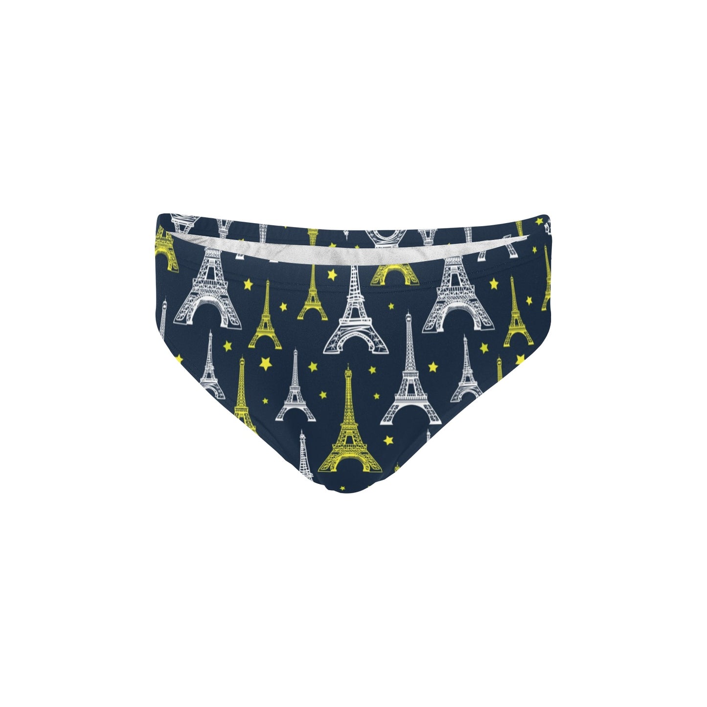 Eiffel Tower Star Print Men's Swimming Briefs