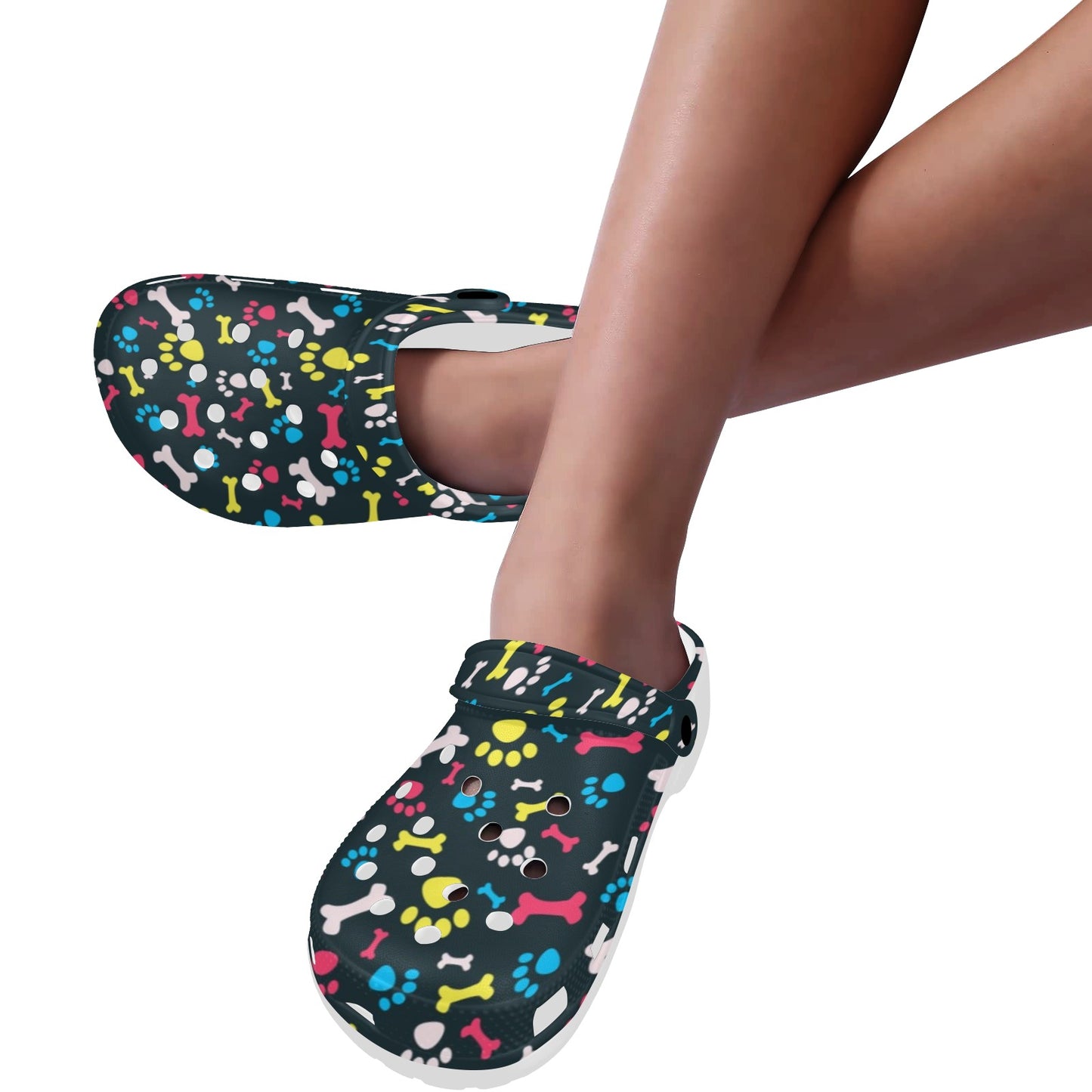 Paw Design Print Unisex Clogs Shoes