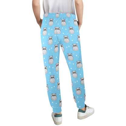 Hippo Design Print Pattern JJ0347 Women's Casual Track Pants