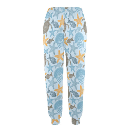 Polynesian Jellyfish Turtle Print Women's Casual Track Pants