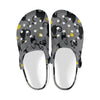 Black Cat Yellow Yarn Print Pattern Unisex Clogs Shoes