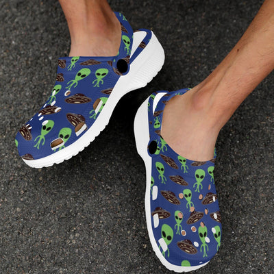 Alien Green UFO Pattern Unisex Clogs Shoes