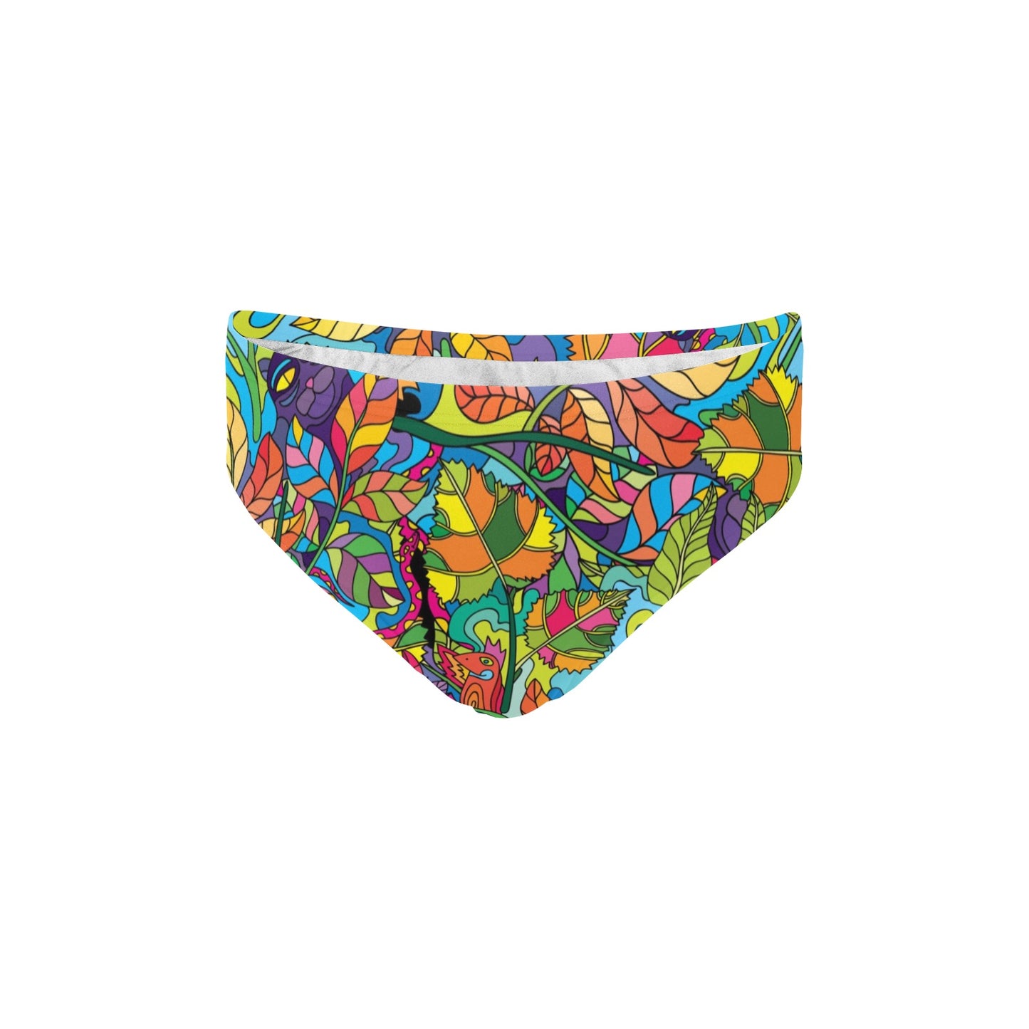 Psychedelic Trippy Flower Print Men's Swimming Briefs