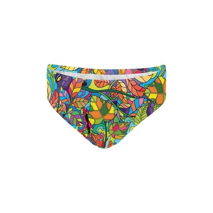 Psychedelic Trippy Flower Print Men's Swimming Briefs