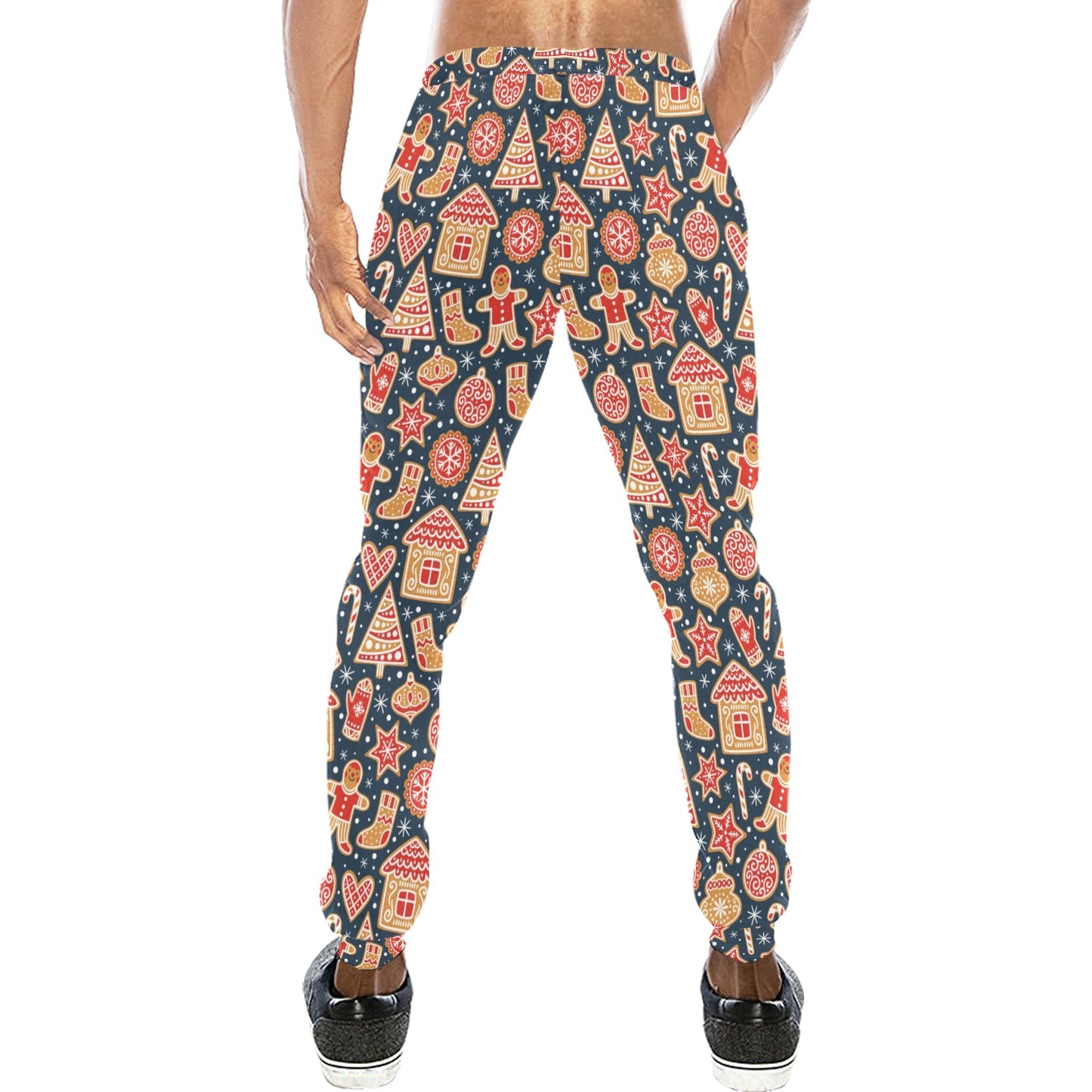 Gingerbread Pattern Print Design 03 Men's Sweatpants