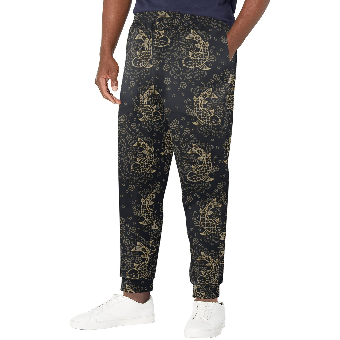 KOI Fish Pattern Print Design 02 Men's Casual Track Pants