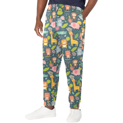 Safari Animal Cartoon Print Design LKS305 Men's Casual Track Pants