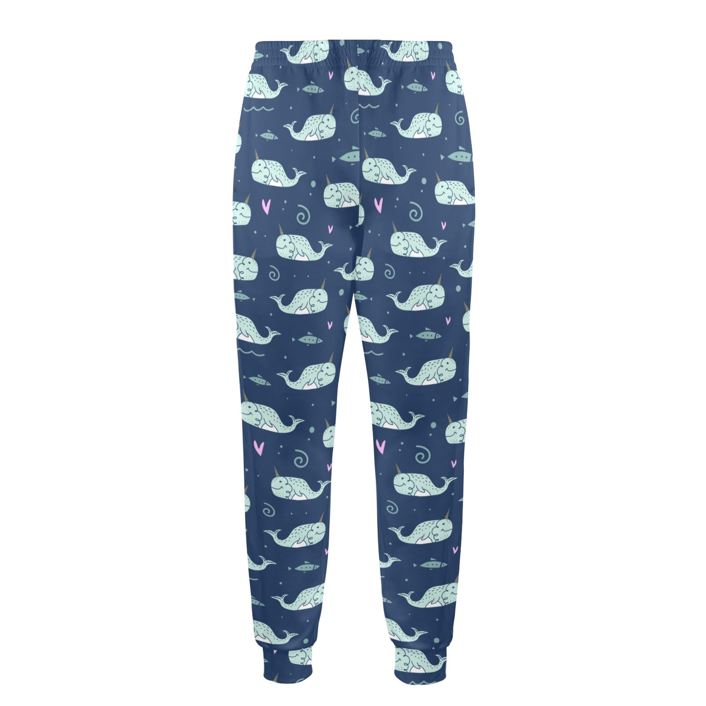 Narwhal Design Print Men's Casual Track Pants