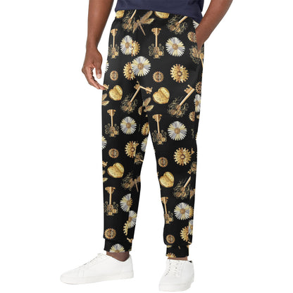 Steampunk Dragonfly Design Themed Print Men's Casual Track Pants