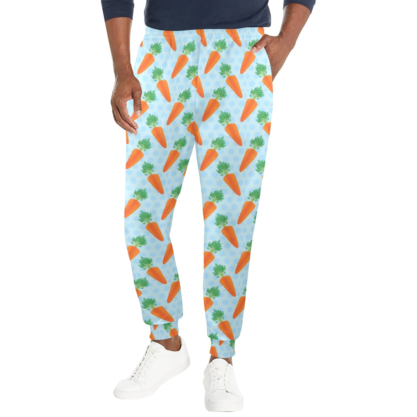 Carrot Pattern Print Design 01 Men's Casual Track Pants