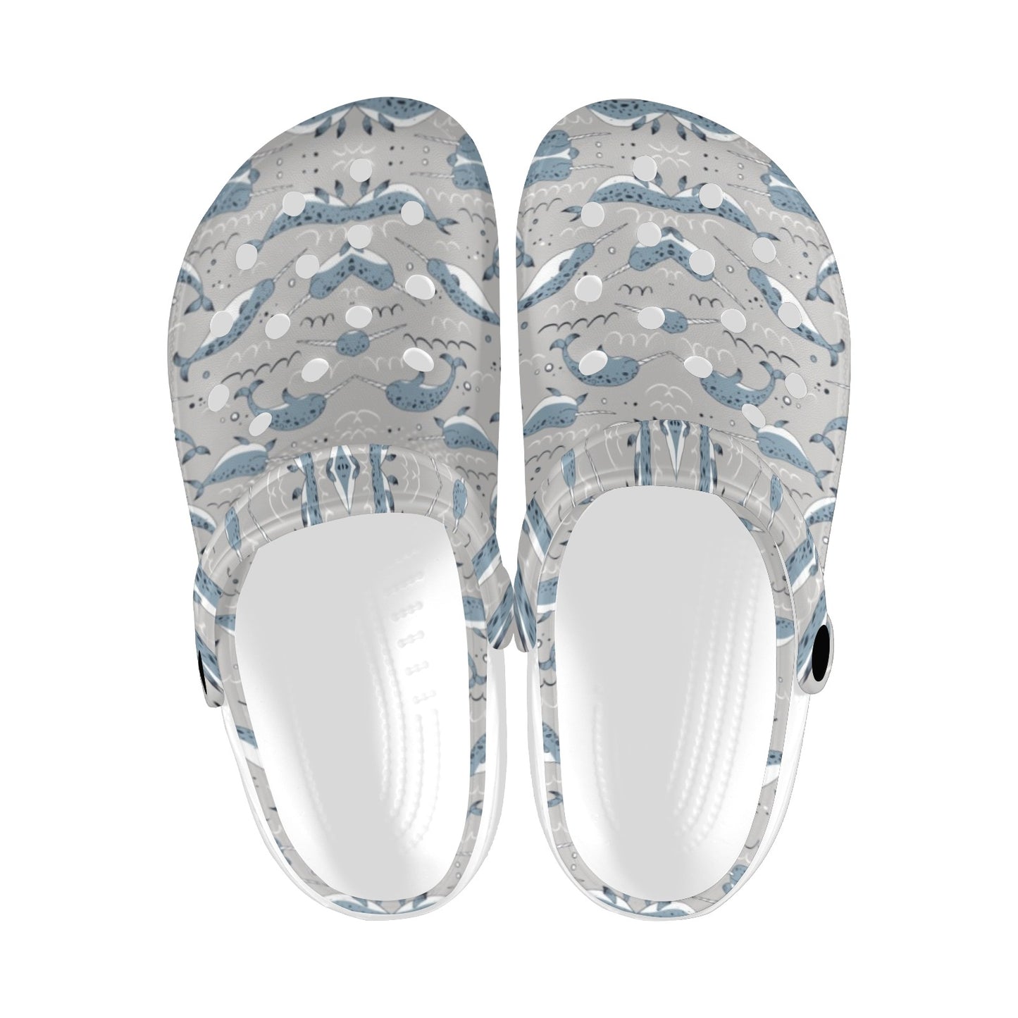 Narwhal Pattern Print Unisex Clogs Shoes