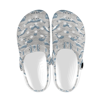 Narwhal Pattern Print Unisex Clogs Shoes
