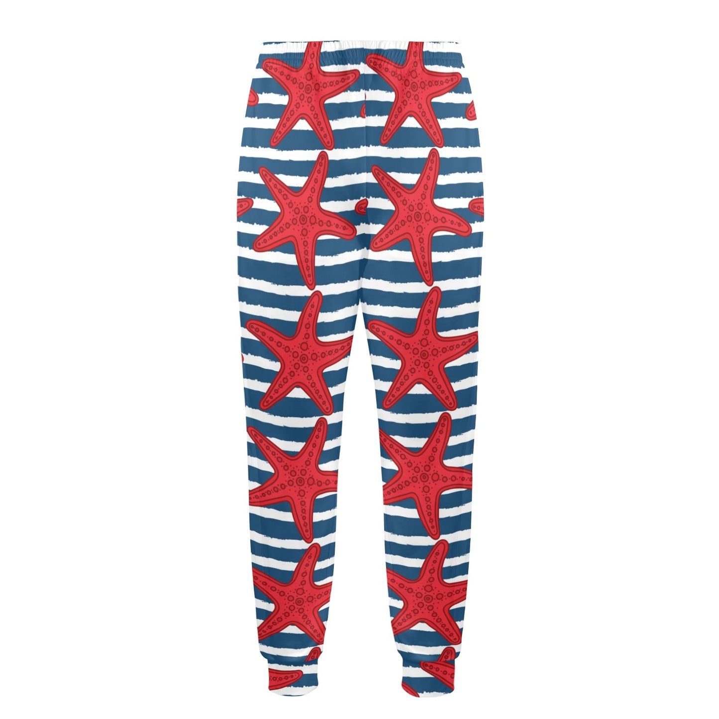 Starfish Red Pattern Print Design 02 Men's Casual Track Pants
