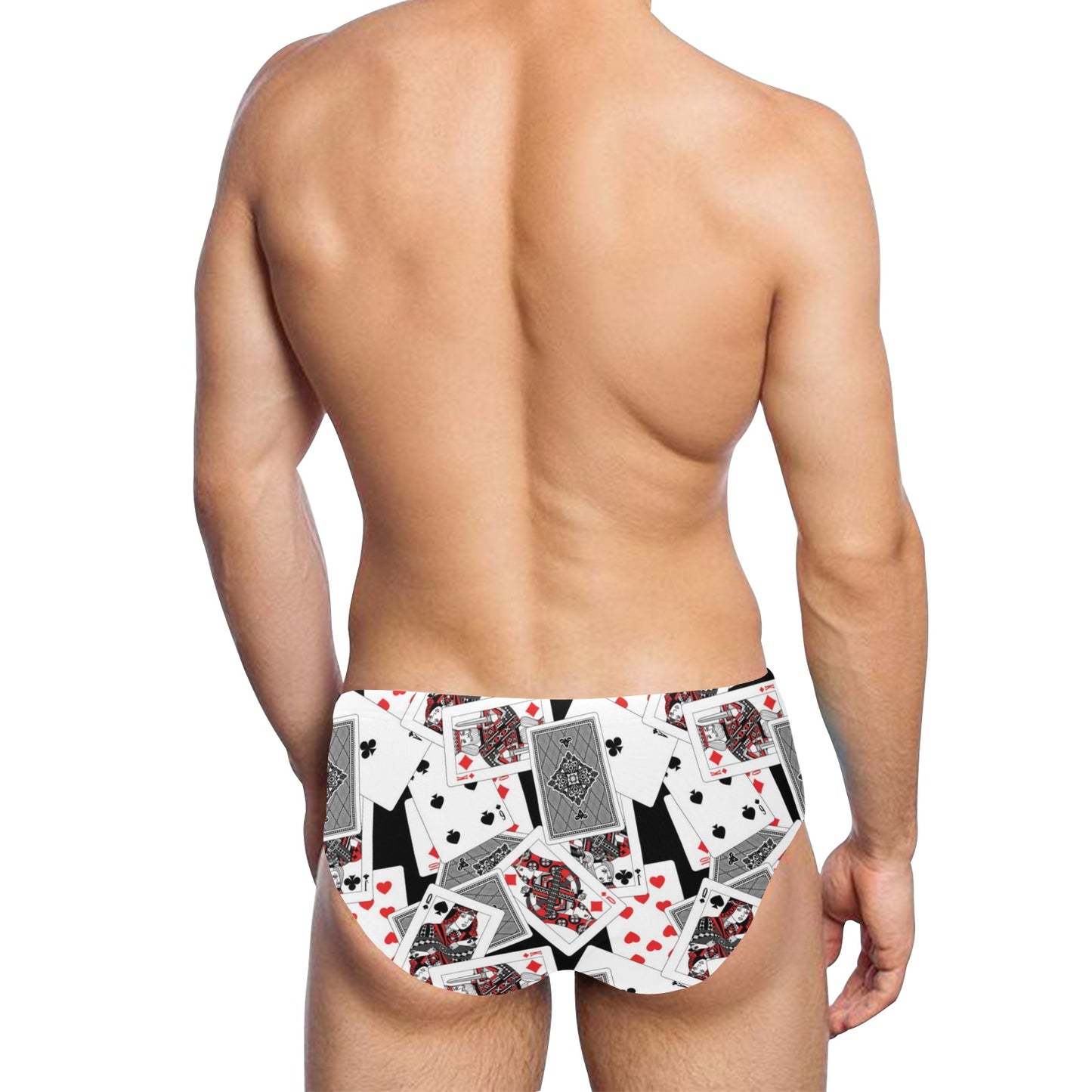 Poker Cards Pattern Print Design A04 Men's Swimming Briefs