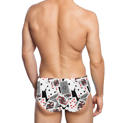 Poker Cards Pattern Print Design A04 Men's Swimming Briefs