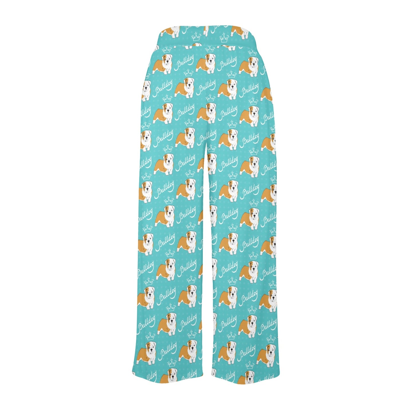 Bulldogs Pattern Print Design 05 Women's Wide Leg Lounge Pants