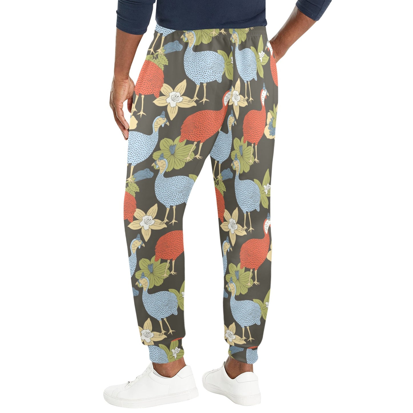 Guinea Fowl Pattern Print Design 02 Men's Casual Track Pants