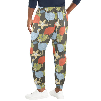 Guinea Fowl Pattern Print Design 02 Men's Casual Track Pants
