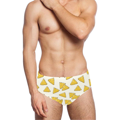 Nachos Pattern Print Design A01 Men's Swimming Briefs