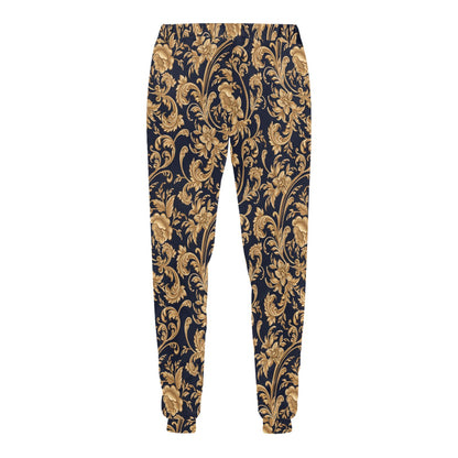 Baroque Golden Pattern Print Design 03 Men's Sweatpants