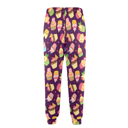 Cupcake Pattern Print Design 05 Men's Casual Track Pants