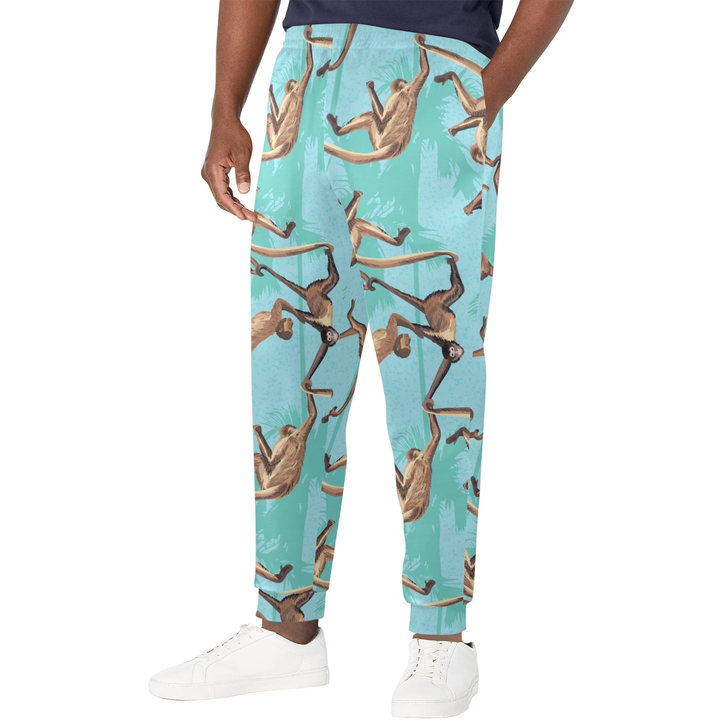 Monkey Pattern Print Design 04 Men's Casual Track Pants