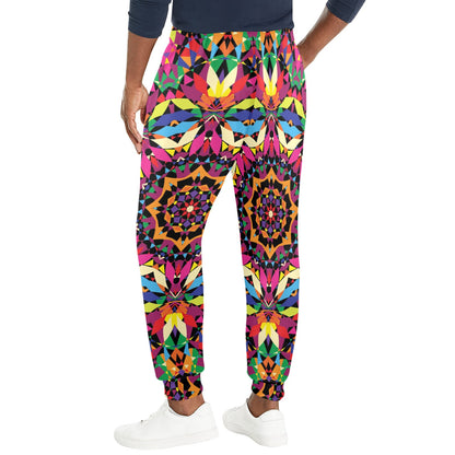 Kaleidoscope Pattern Print Design 02 Men's Casual Track Pants