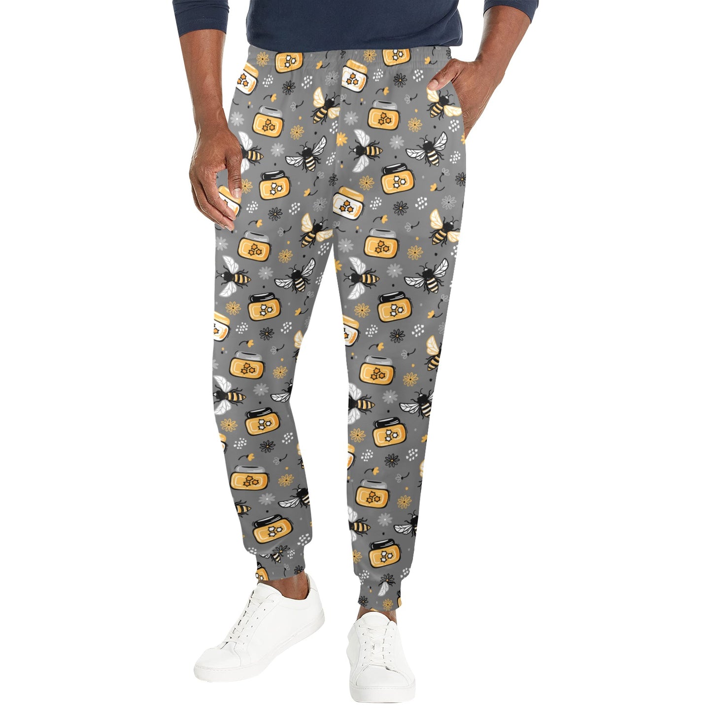 Honey Bee Print Design LKS301 Men's Casual Track Pants