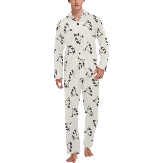 Skydiver Print Design LKS301 Men's Long Pajama Set