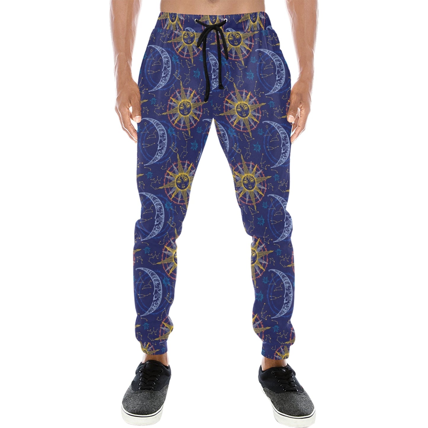 Celestial Moon Sun Pattern Print Design 01 Men's Sweatpants