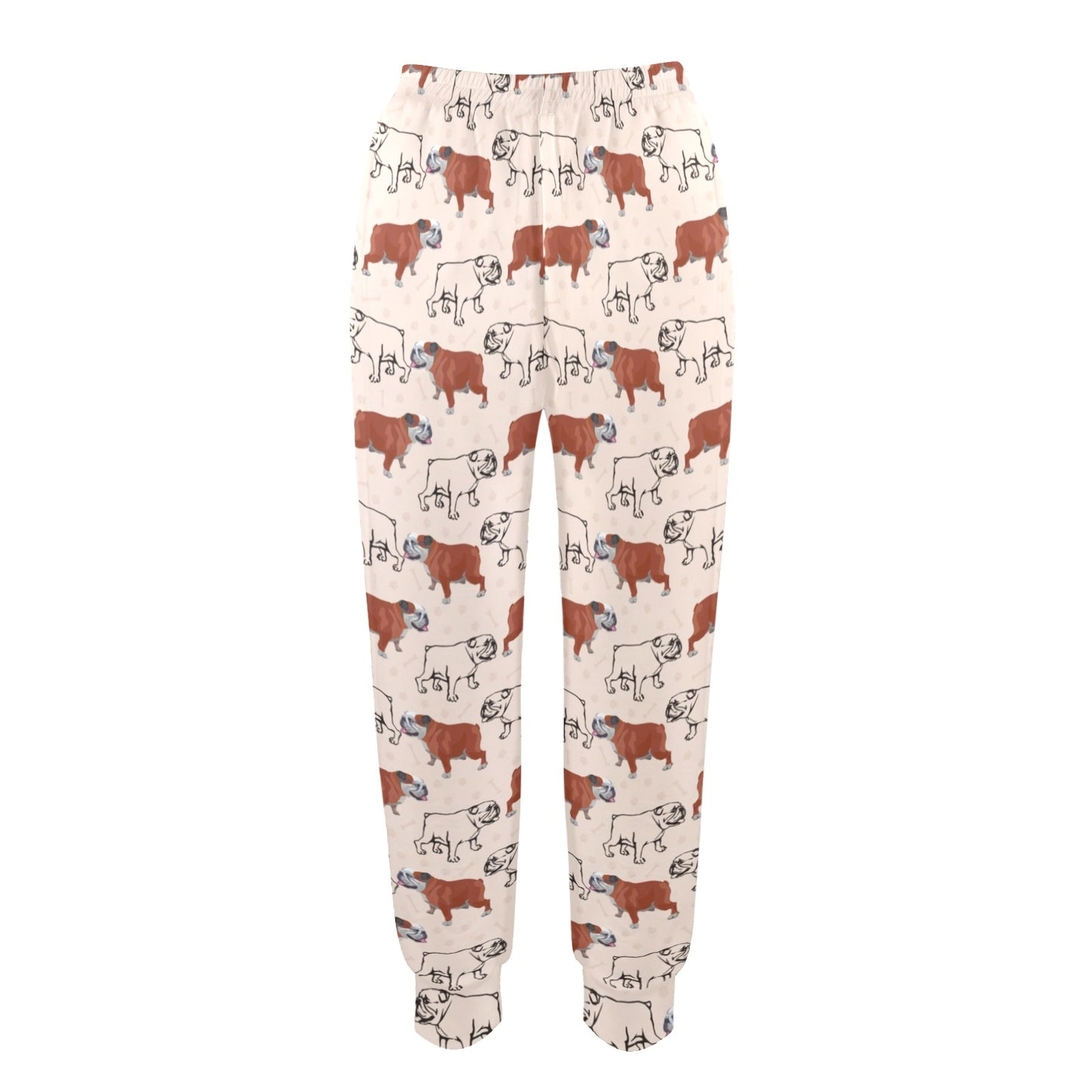 Bulldogs Pattern Print Design 04 Women's Casual Track Pants
