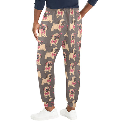 Pug Pattern Print Design A05 Men's Casual Track Pants