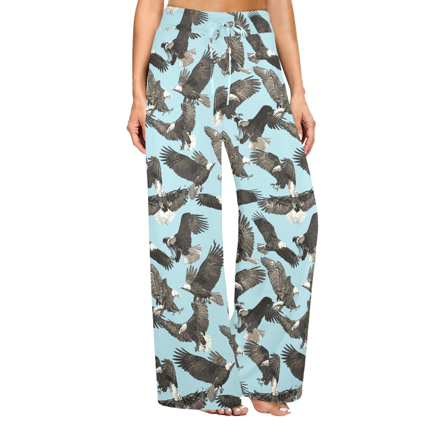 eagles Design Print Pattern JJ0154 Women's Wide Leg Lounge Pants
