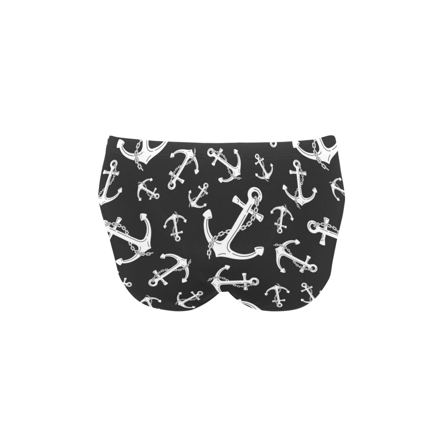 Anchor Black White Men's Swimming Briefs