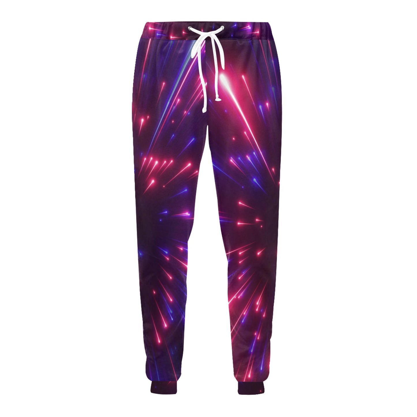 Celestial Purple Blue Neon Speed Light Men's Sweatpants
