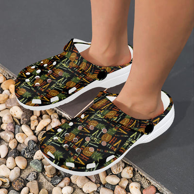 Aloha Hawaii Time Design Themed Print Unisex Clogs Shoes